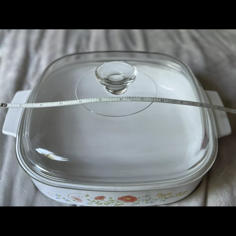 2 Quart Corning Ware Wildflower Baking Casserole Dish With Lid 10.5 In